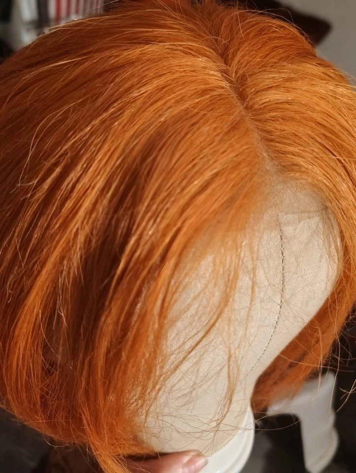 Lace frontal wig, orange/ dark strawberry blonde - photo 5