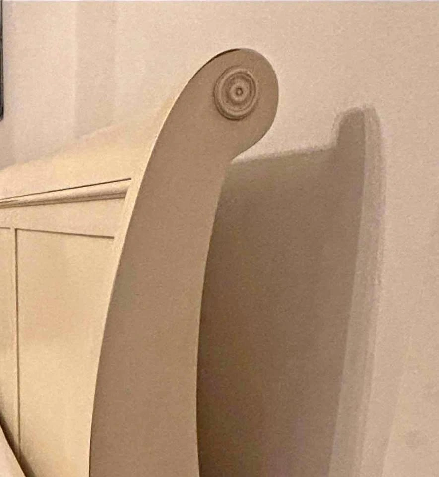 Solid Wood Antiqued Cream Queen Headboard (AP Industries)
