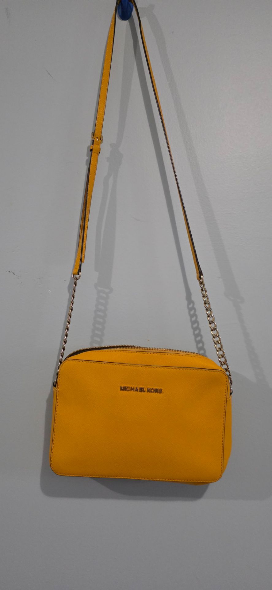 Michael Kors Yellow Crossbody Bag Gold Chain Strap