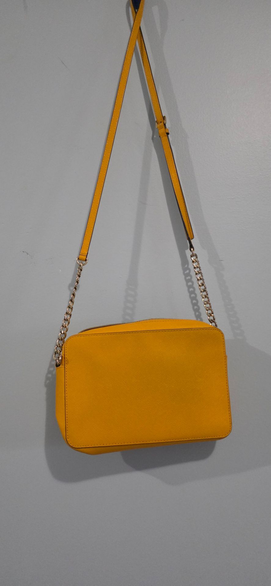 Michael Kors Yellow Crossbody Bag Gold Chain Strap - photo 2