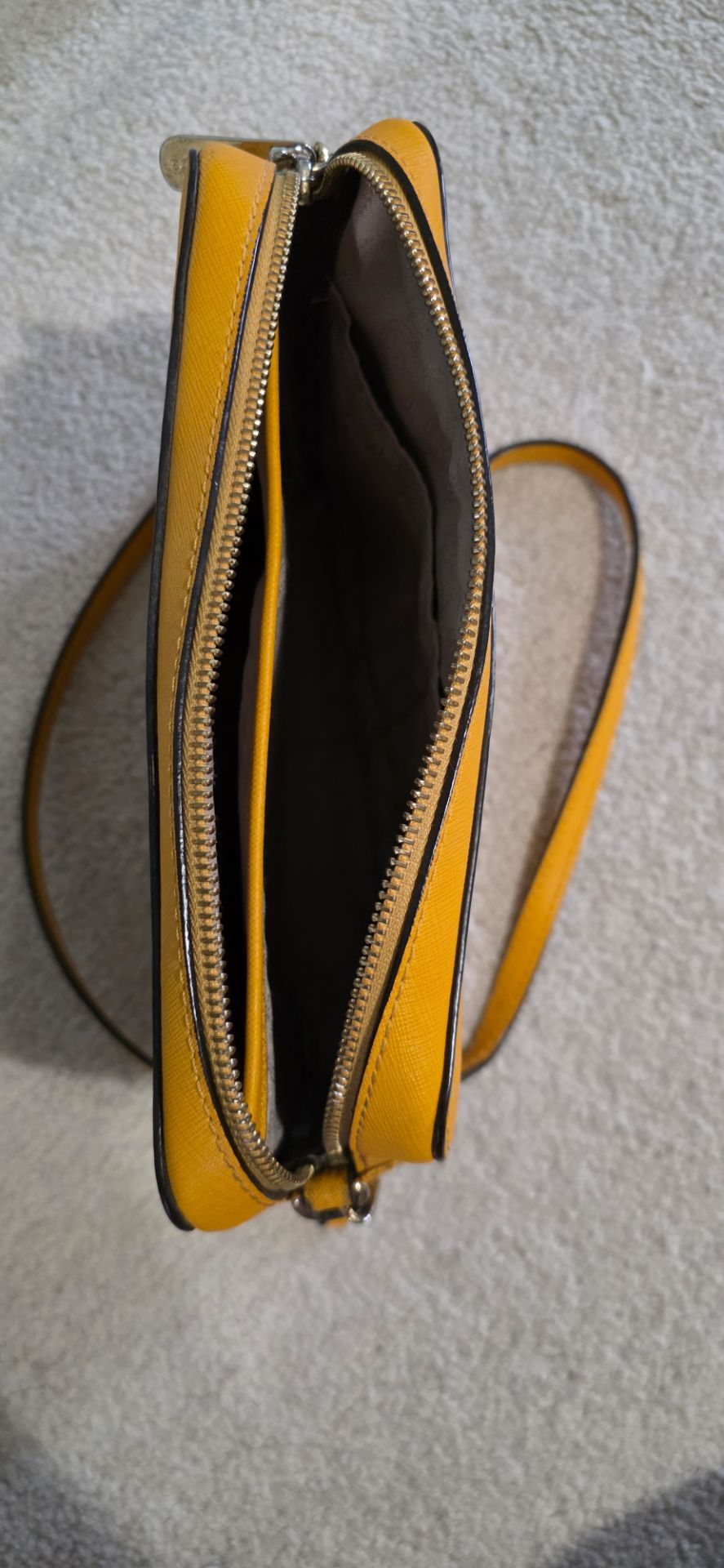 Michael Kors Yellow Crossbody Bag Gold Chain Strap - photo 3