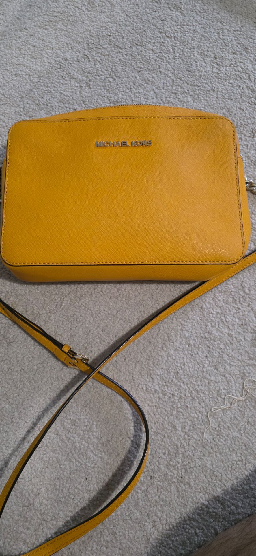 Michael Kors Yellow Crossbody Bag Gold Chain Strap - photo 4