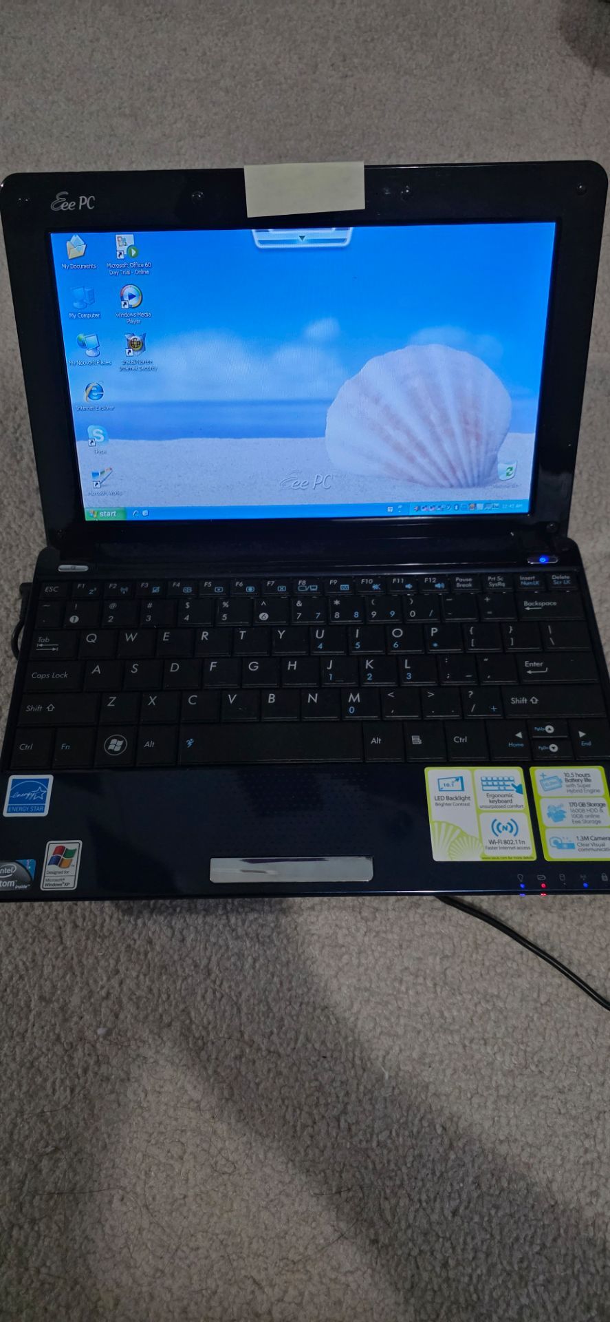 ASUS Eee PC Netbook Dark Blue w/ Charger - photo 5