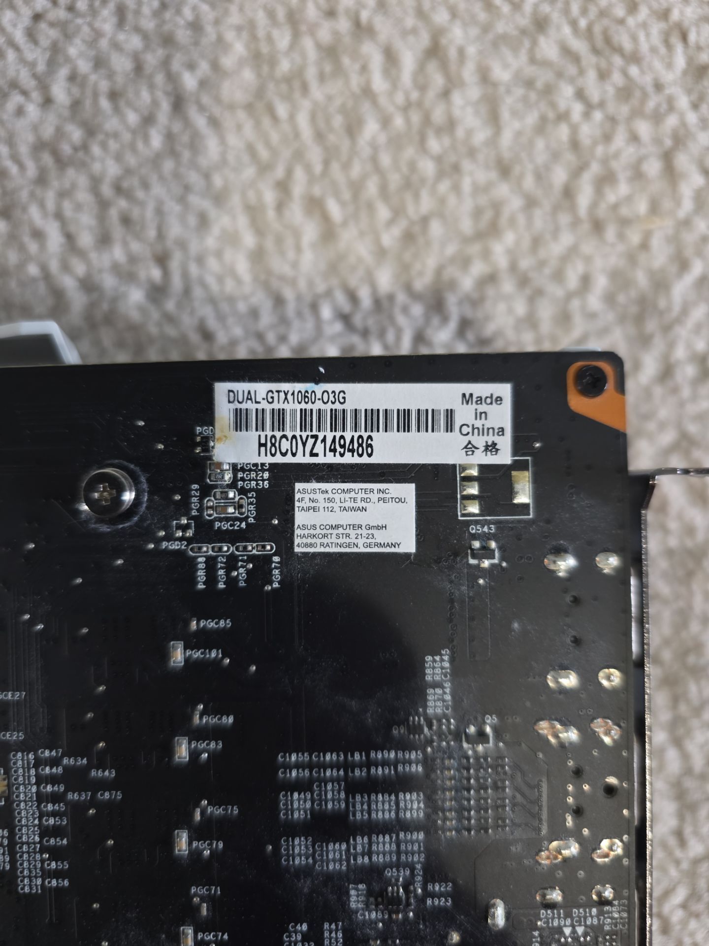 Asus GTX 1060 3G - photo 3