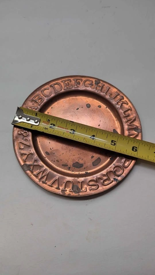 Alphabet Metal Plate Copper Colored Wall Hanging Candle Holder N - photo 4