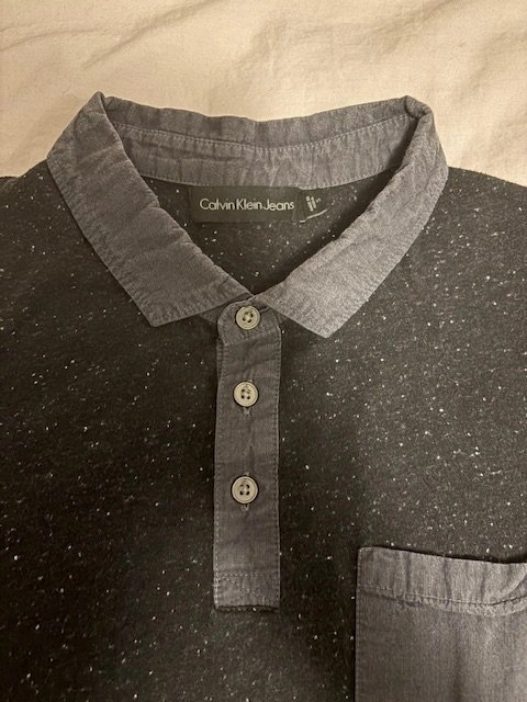 Calvin Klein Men's Small Collar 3-button T-shirt - photo 2