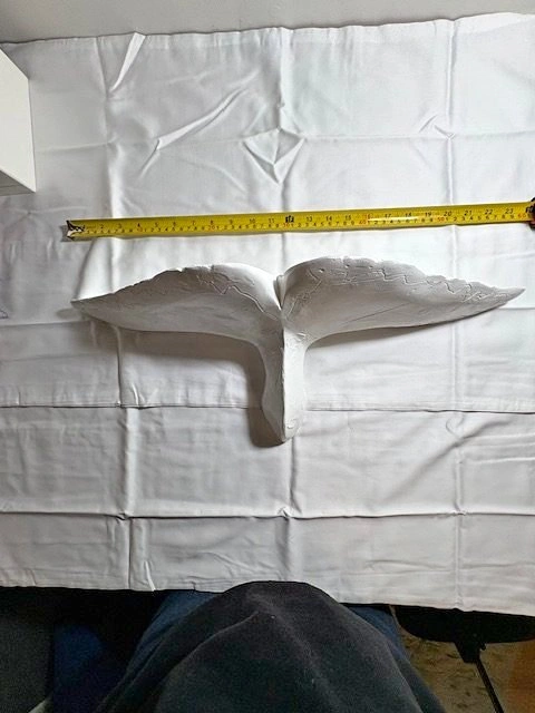 LIKE NEW White whale tail wall shelf