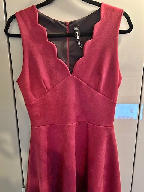 THE BAY Design Lab Red Dress Scalloped Neckline