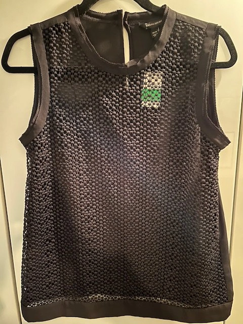 BRAND NEW Banana Republic XS Black Open Weave Top - photo 2