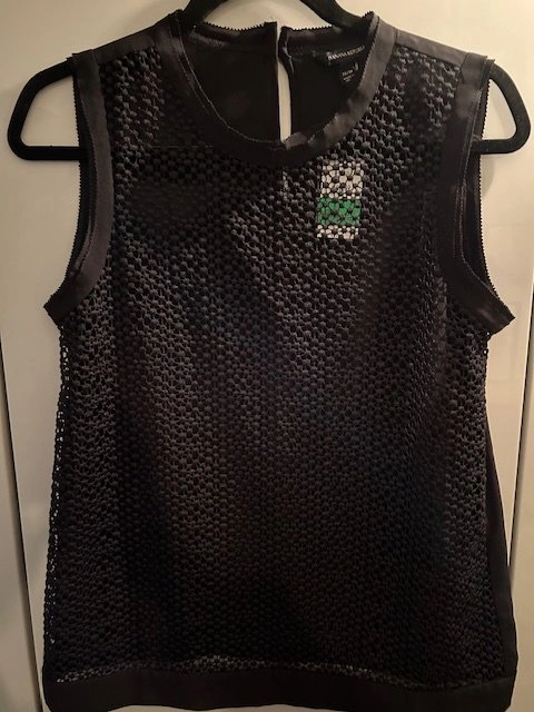 BRAND NEW Banana Republic XS Black Open Weave Top - photo 3
