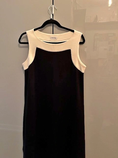 Calvin Klein Black & White Sleeveless Dress