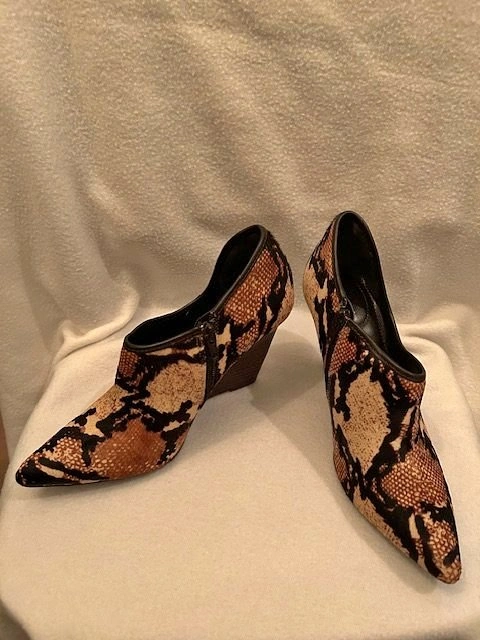 Calvin Klein Pony Hair Ankle Booties - Ladies Size 7