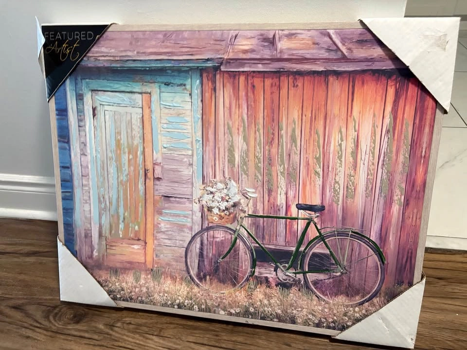 Featured Artist Rustic Shed and Bicycle Canvas Wall Art 30”x24” - photo 2