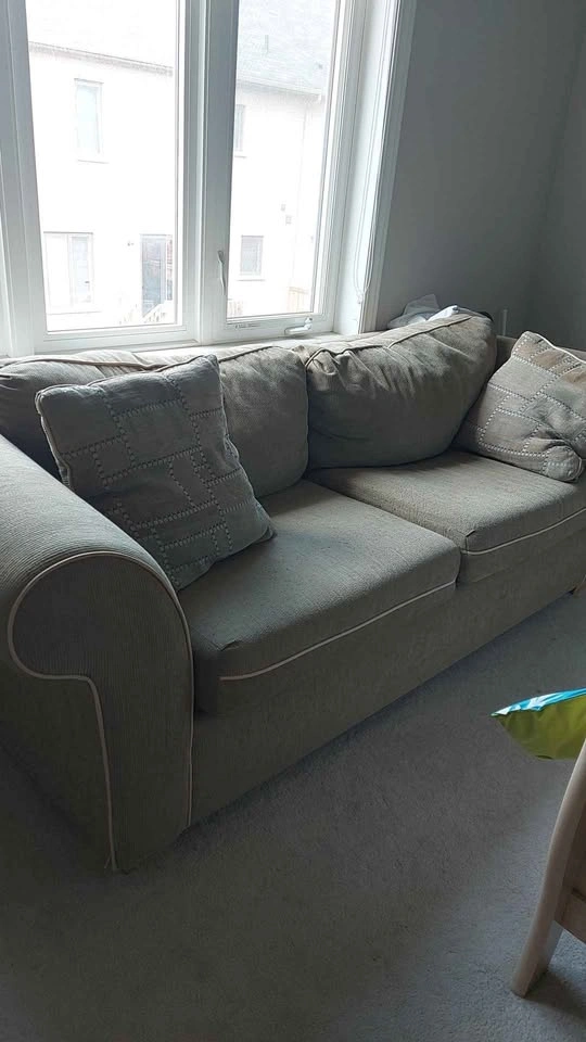 Olive Green Ribbed Sofa and Armchair Set - photo 4
