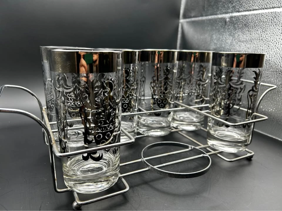 MCM Kimiko Glasses and Caddy - Set of 6 - photo 2