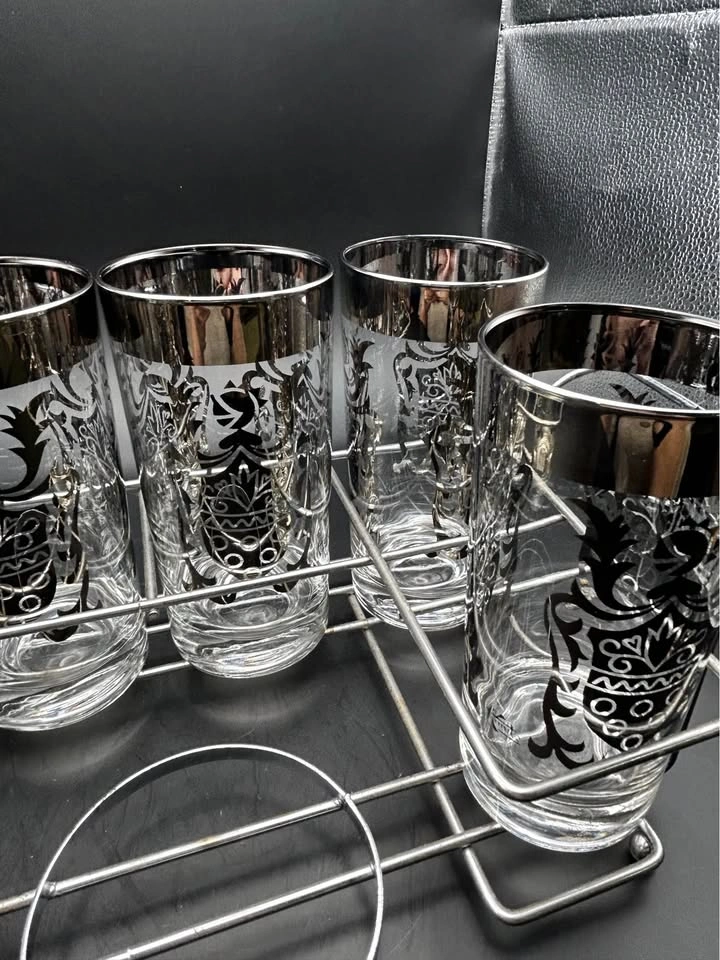 MCM Kimiko Glasses and Caddy - Set of 6 - photo 4