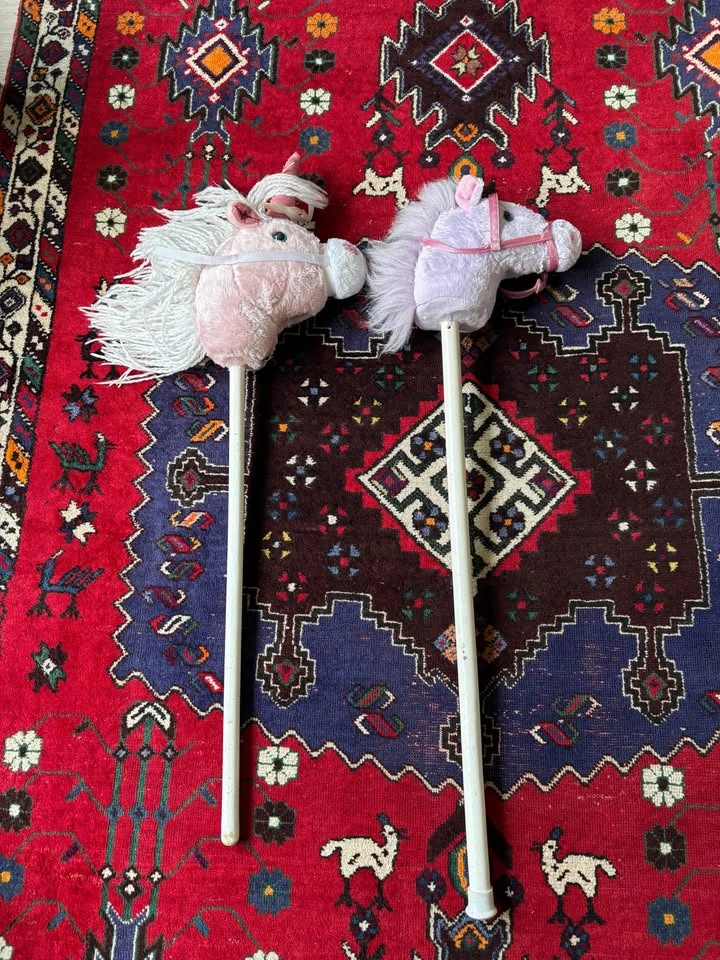 Pink Unicorn & Purple Horse Stick Horses Set - photo 2