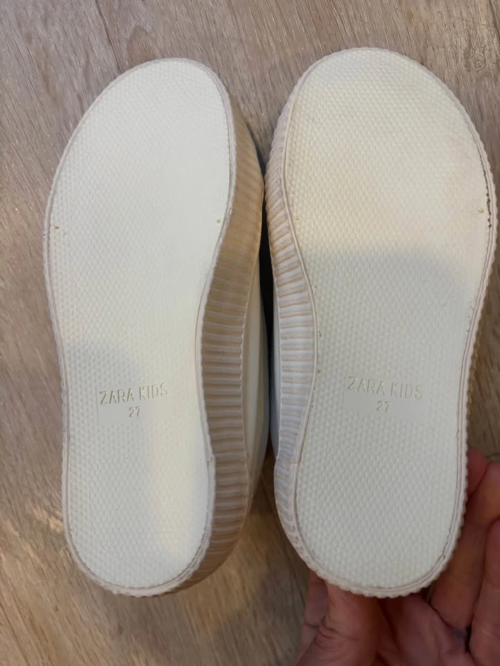 Zara Kids white doodle sneakers size 7 / 27 - photo 2