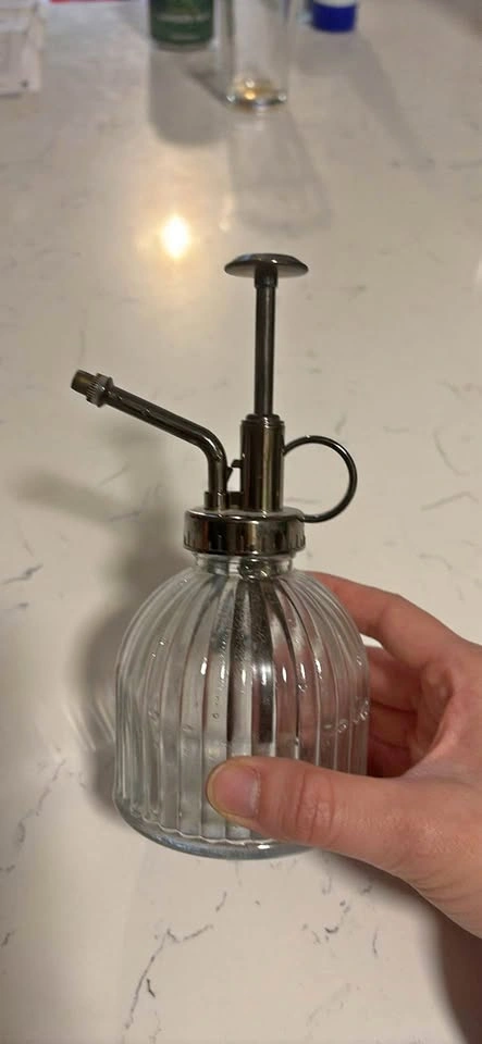 Ribbed Glass Plant Mister Spray Bottle
