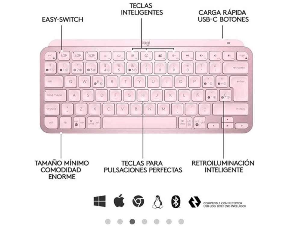 New Logitech MX Keys Wireless Keyboard (Spanish) - photo 2