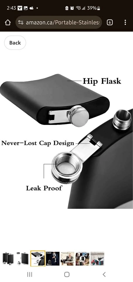 Portable 8 oz Hip Flask