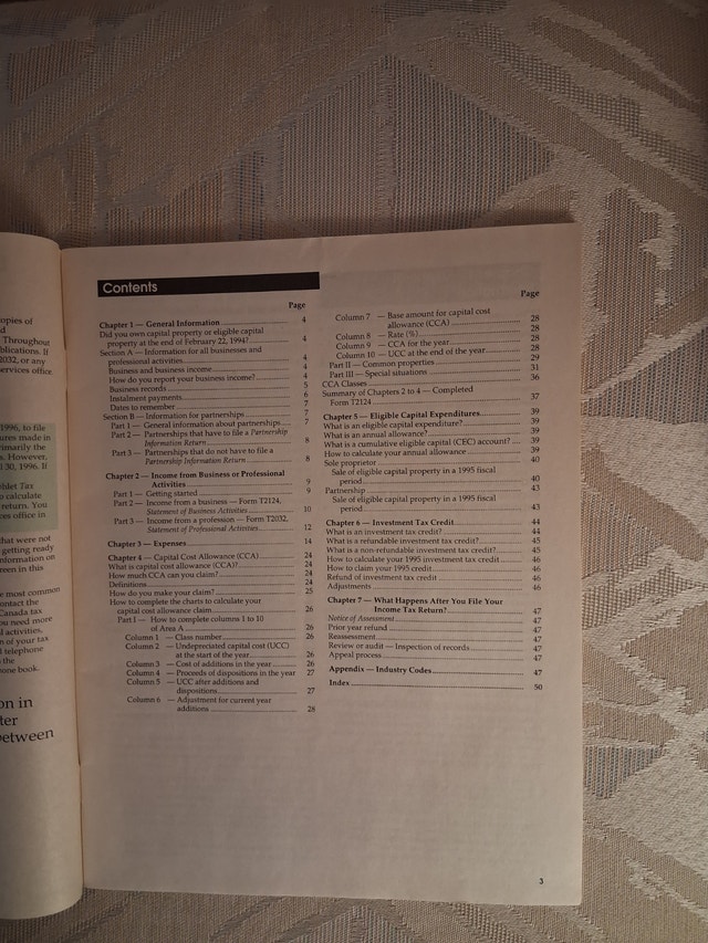1995 Revenue Canada Business & Professional Income Tax Guide - photo 2