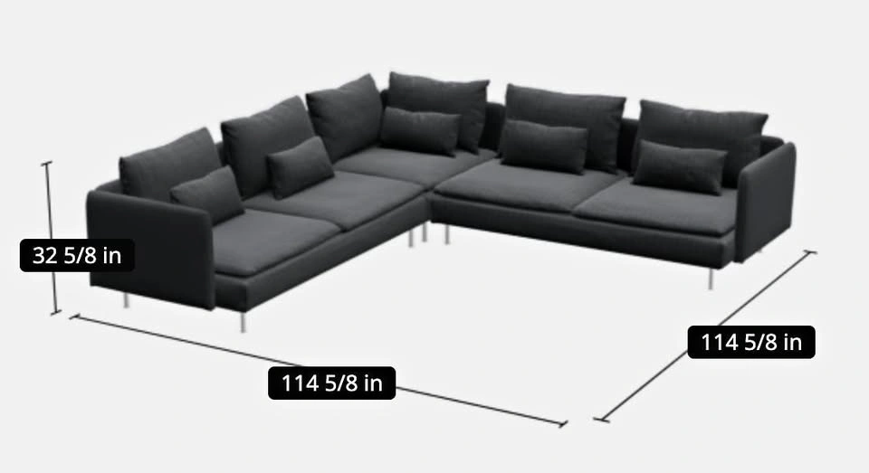 IKEA SÖDERHAMN Sectional Set - Dark Gray