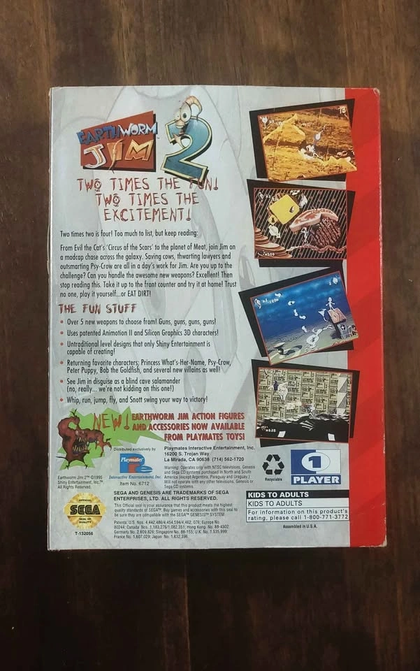 Earthworm Jim 2 Sega Genesis CIB + Poster & Reg Card - photo 5