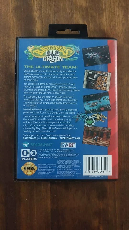 Battletoads Double Dragon Sega Genesis CIB - photo 2