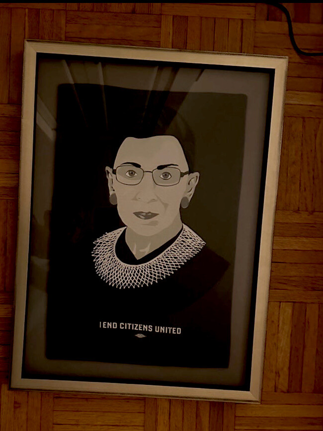 Ruth Bader Ginsburg (RBG) Framed Fabric Print 22x16
