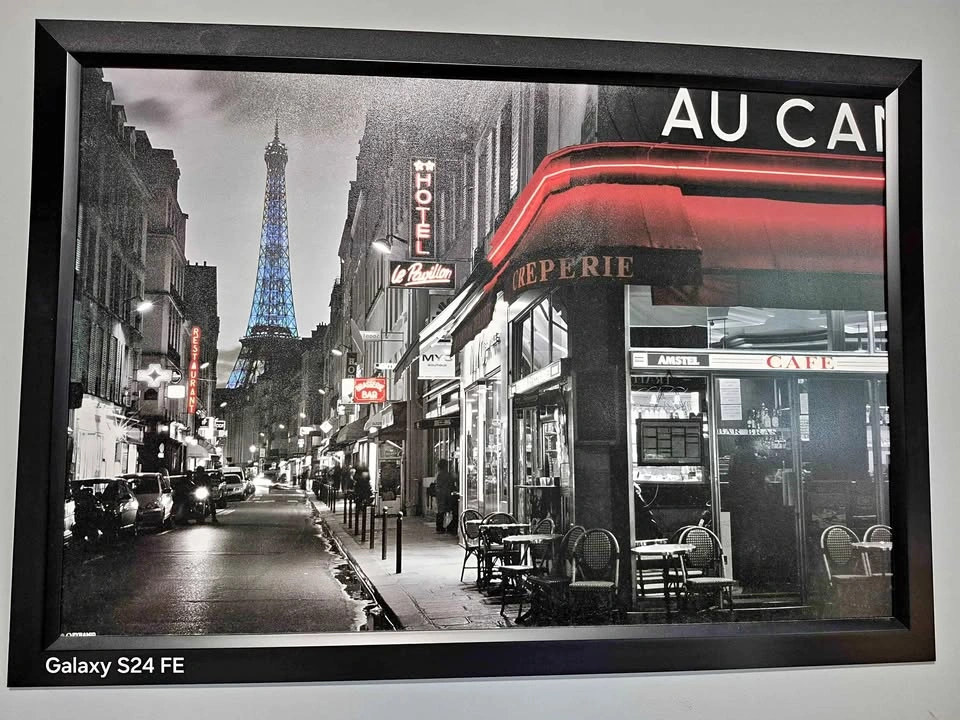 Framed Paris Street Scene Wall Art 39.75" x 27.75"