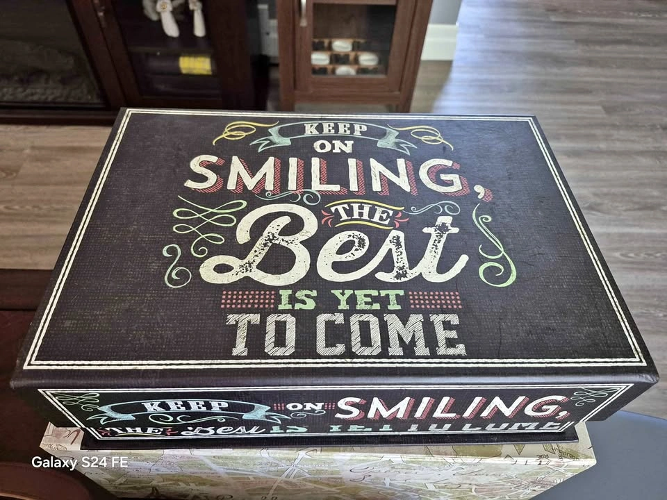 Decorative Chalkboard Style Storage Box