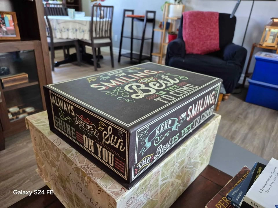 Decorative Chalkboard Style Storage Box - photo 2