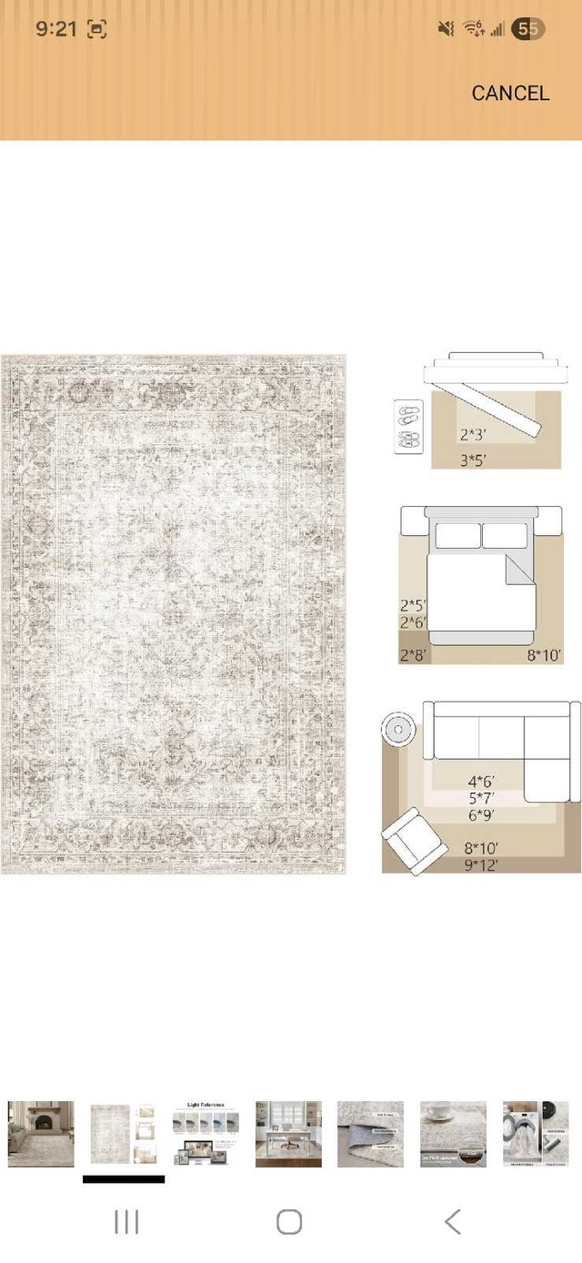8x10 Washable Area Rug New - photo 2