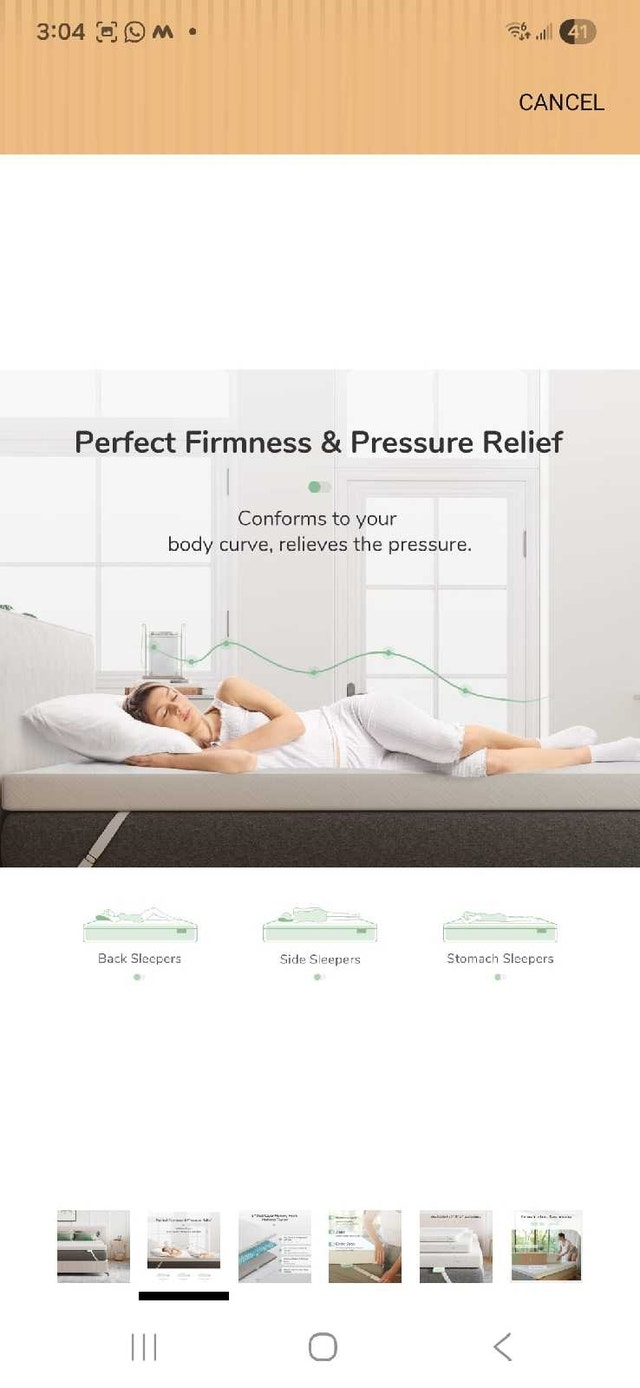 Queen Memory Foam Mattress Topper - photo 3