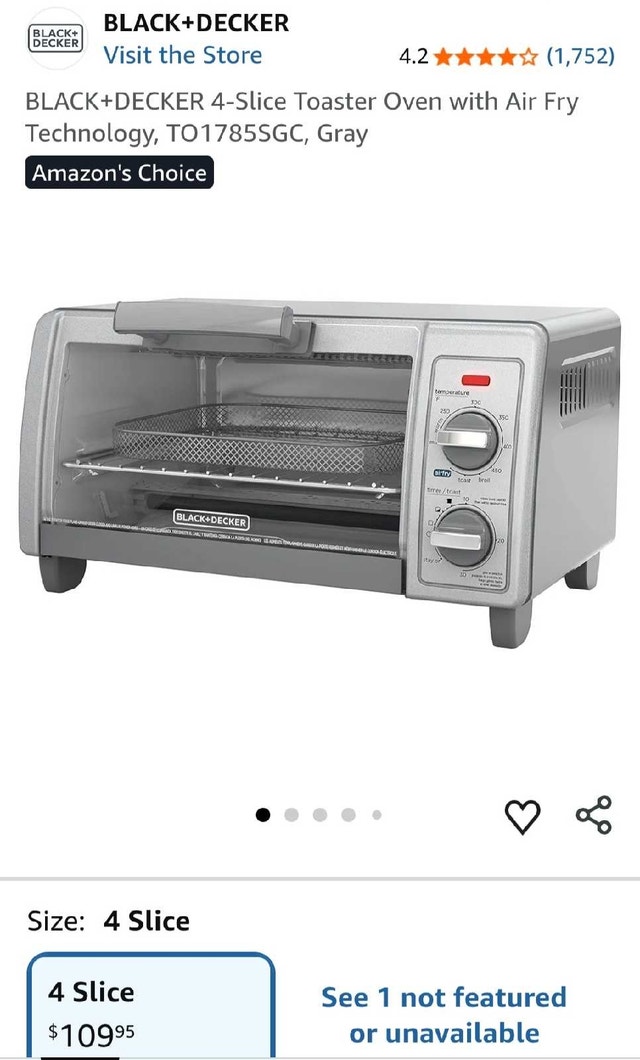 Black and Decker Toaster Oven