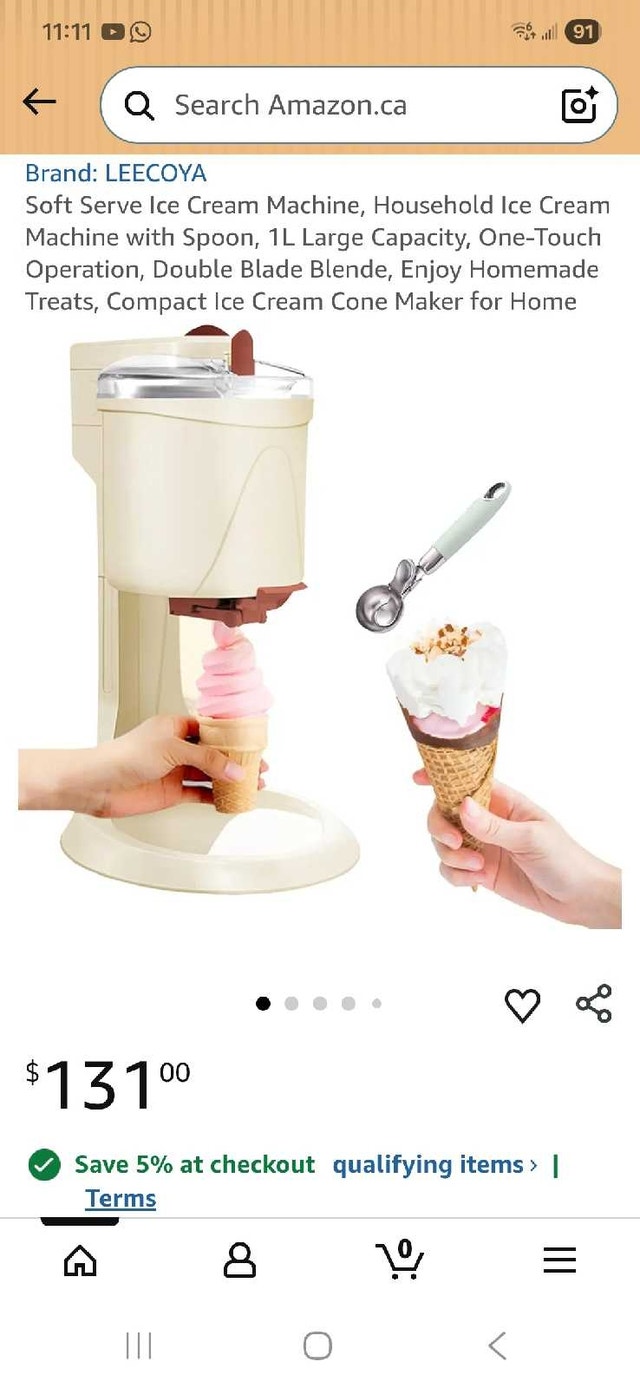 New Soft Serve Ice Cream Machine - 1L Capacity