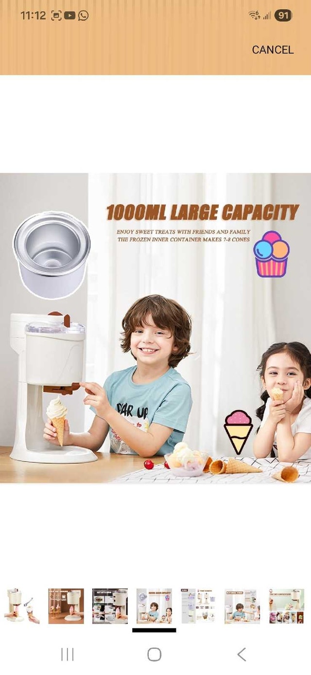 New Soft Serve Ice Cream Machine - 1L Capacity - photo 3