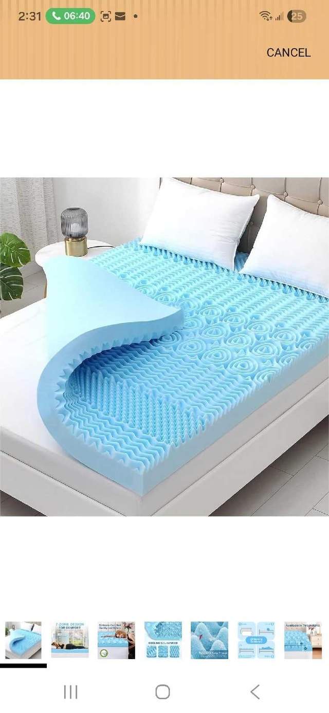 2 inch Queen Mattress Topper - Cooling Gel Memory Foam