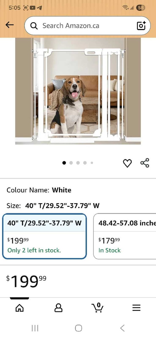 New 40" White Acrylic Pet Gate - photo 2