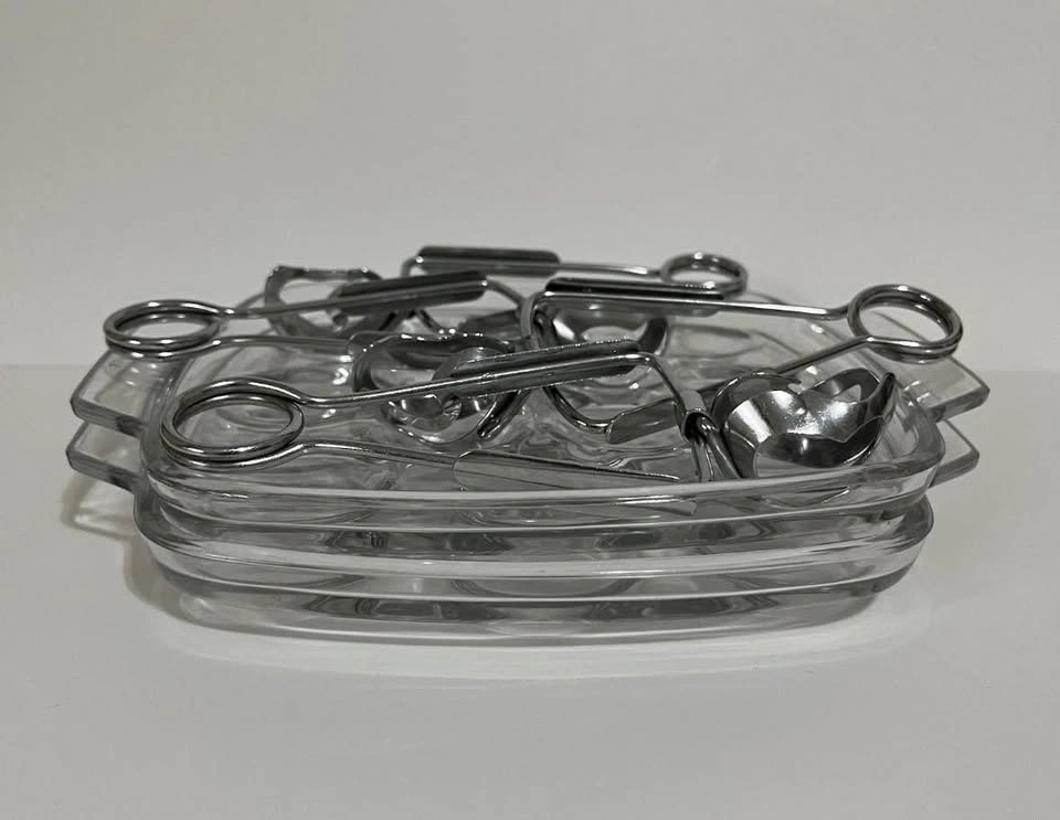 Vintage France Pyrex Escargot Set W/ Tongs - photo 3