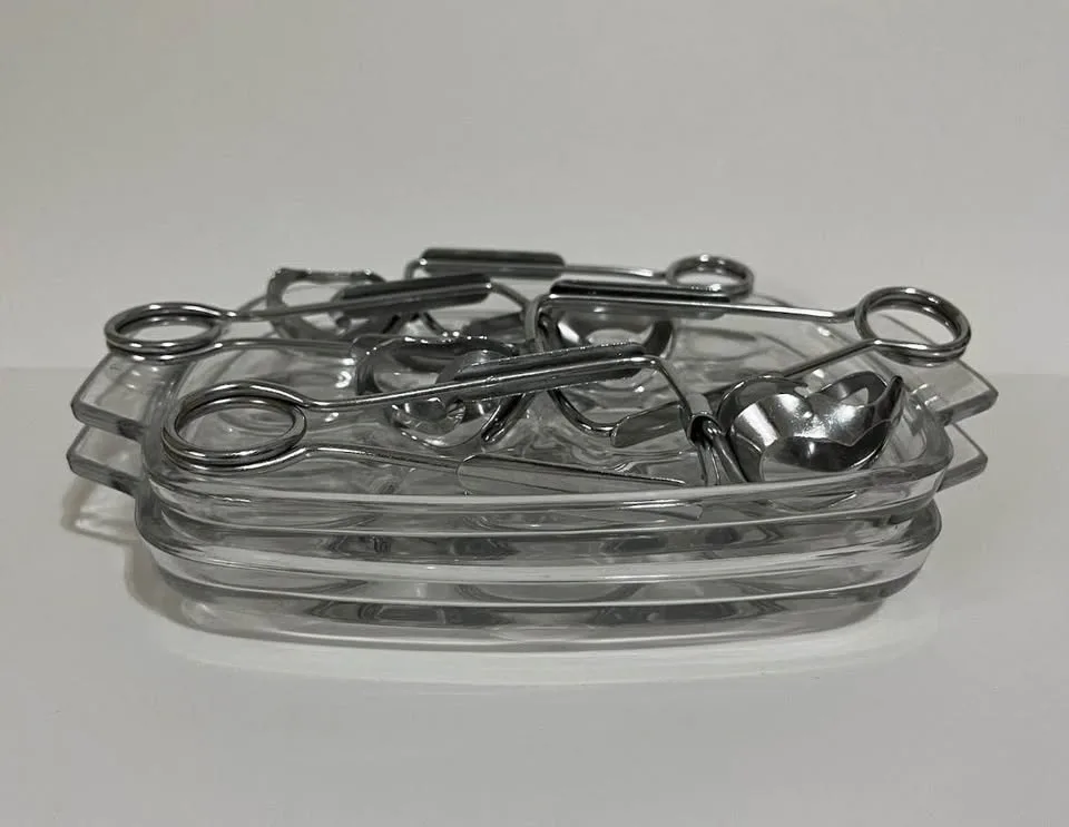 Vintage France Pyrex Escargot Set W/ Tongs - photo 3