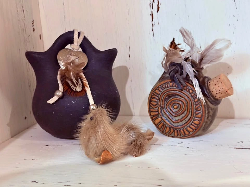 Tremar Pottery Pomander Rare 70s Stoneware Boho Decor