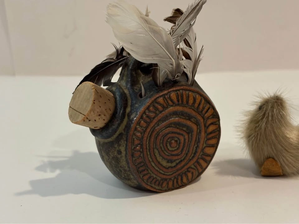 Tremar Pottery Pomander Rare 70s Stoneware Boho Decor - photo 2