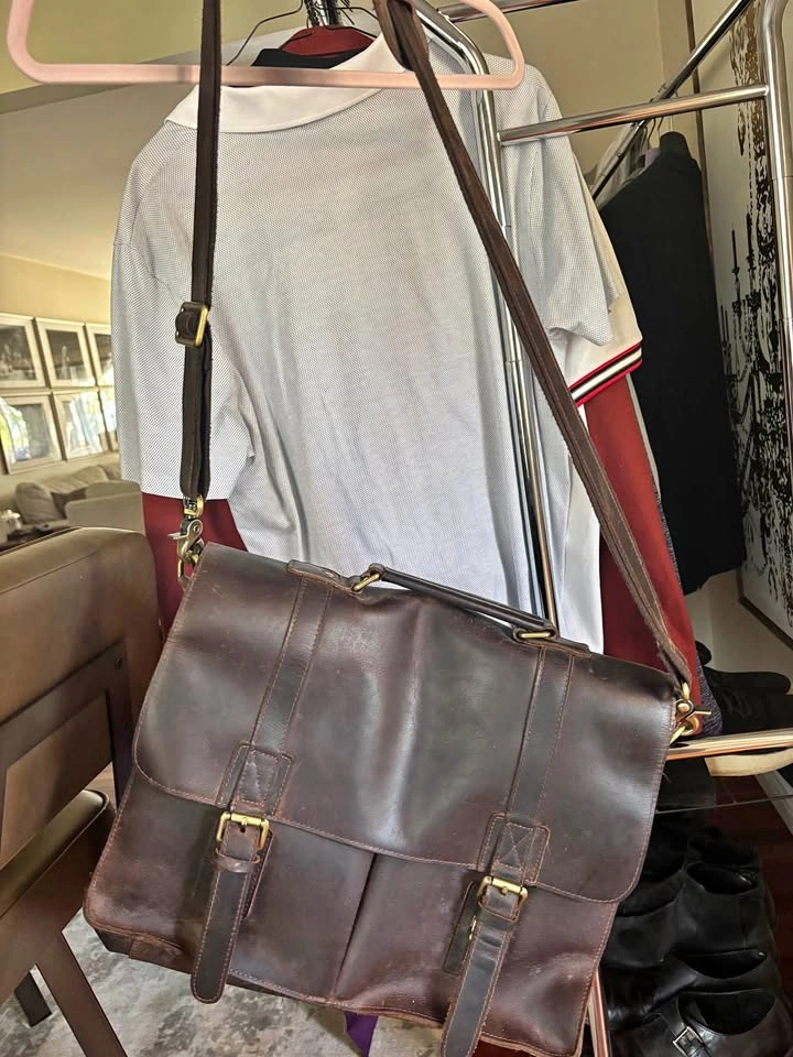 Leather Satchel Messenger Bag Briefcase