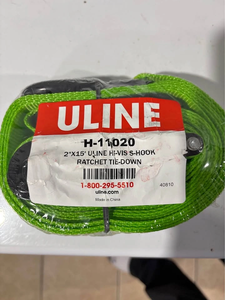 ULINE Heavy Duty Ratchet Tie-Down Strap - Brand New