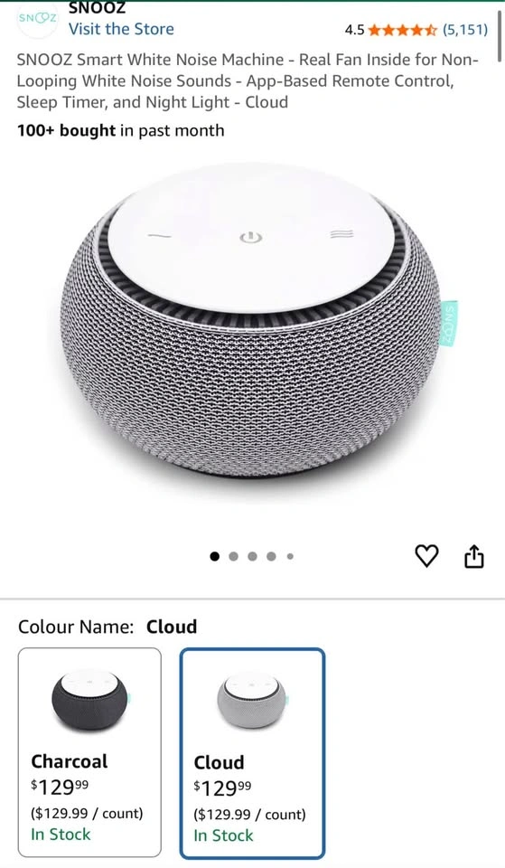 SNOOZ Smart White Noise Machine - photo 2