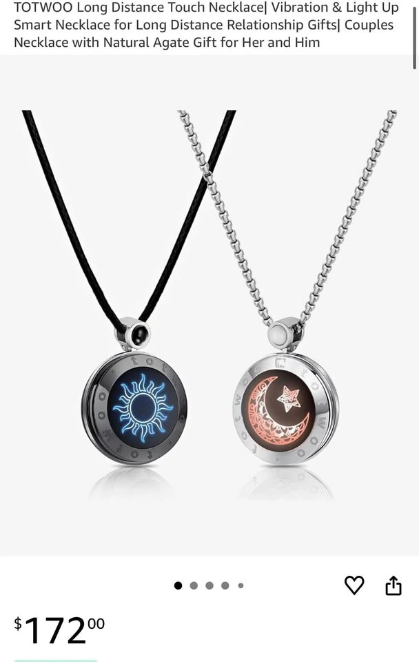 TOTWOO Long Distance Touch Necklace
