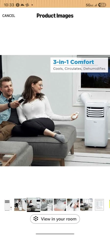 Midea 3-in-1 Portable AC, Humidifier, Fan - photo 3