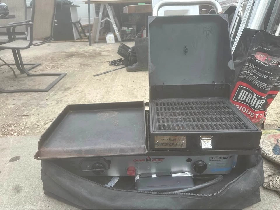 Camp Chef Expedition 2X Stove w/ Griddle & Grill Box
